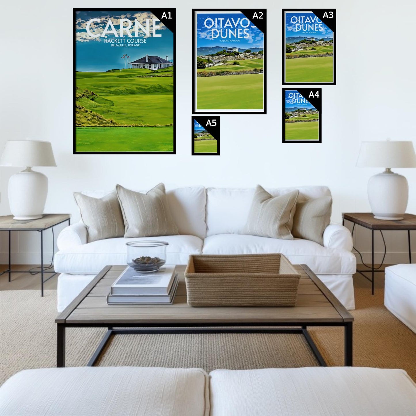 Carne Hackett Course Golf Course Poster Print Wall Art