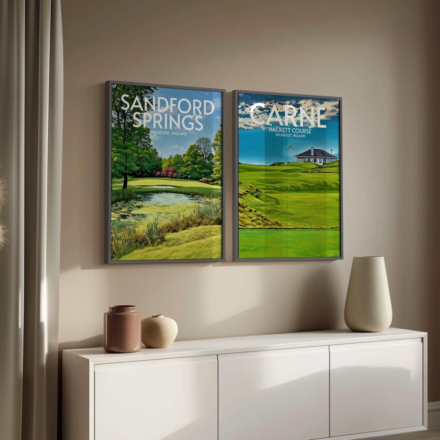 Carne Hackett Course Golf Course Poster Print Wall Art