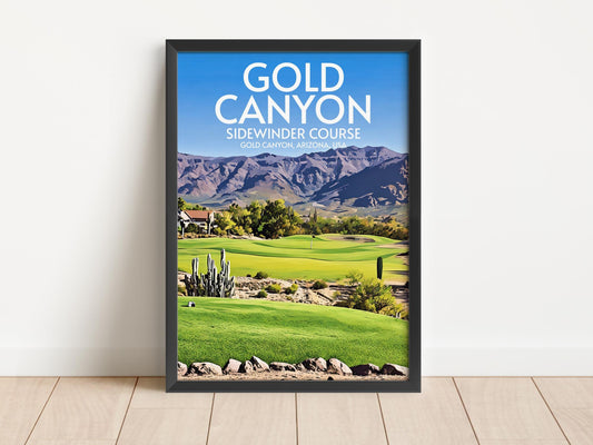 Gold Canyon Sidewinder Course Golf Course Poster Print Wall Art