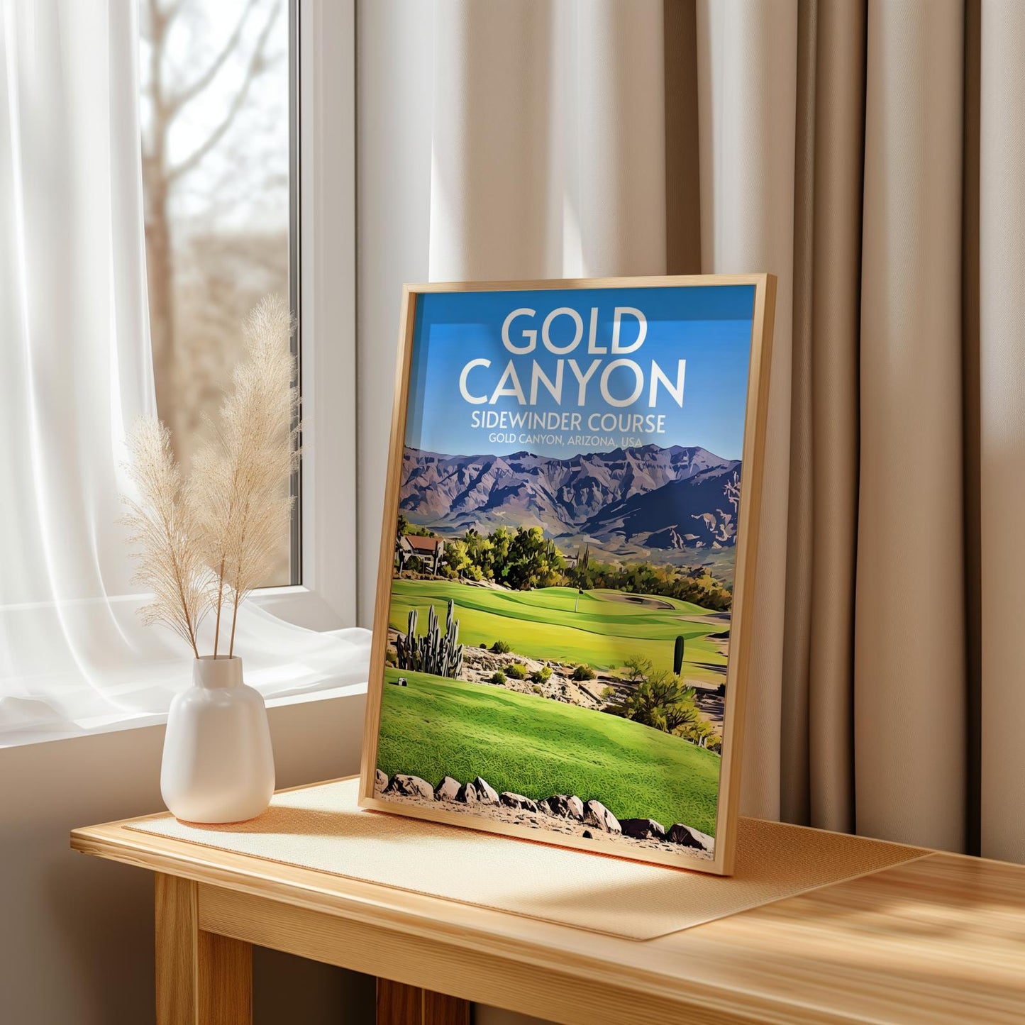 Gold Canyon Sidewinder Course Golf Course Poster Print Wall Art