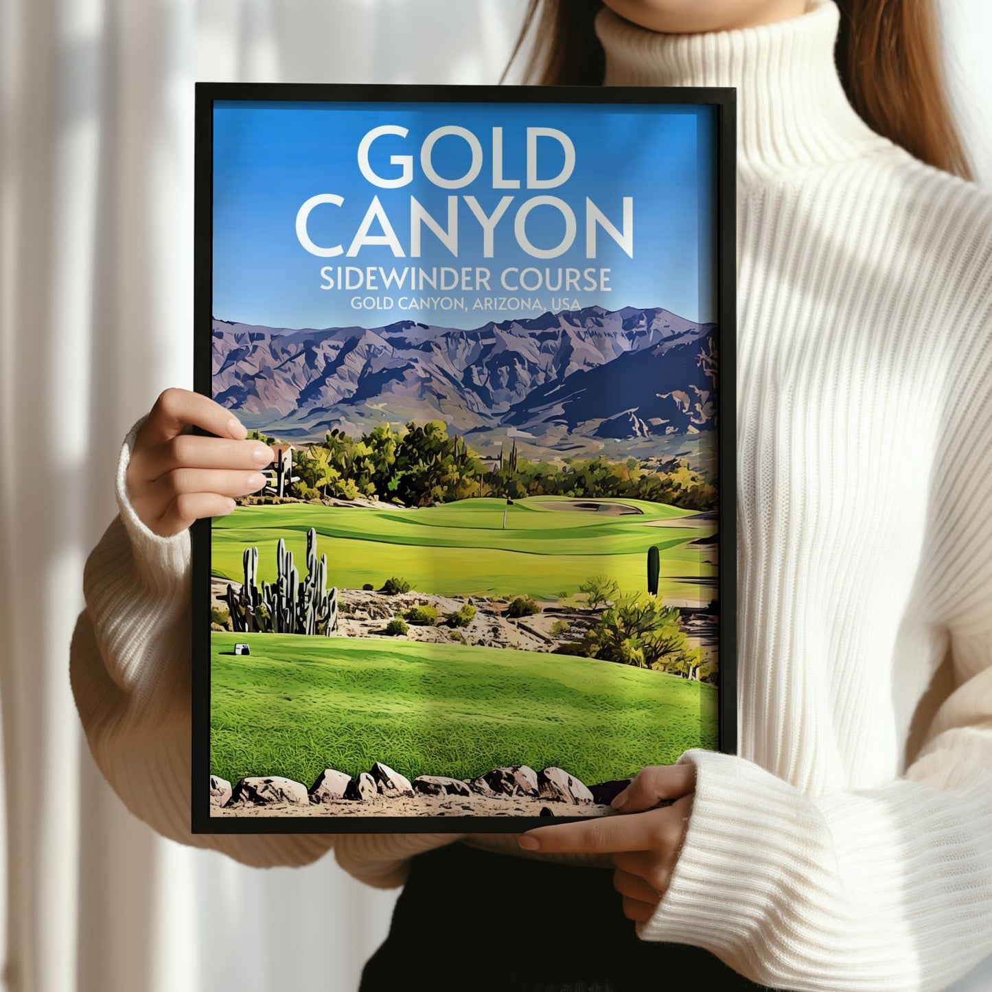 Gold Canyon Sidewinder Course Golf Course Poster Print Wall Art