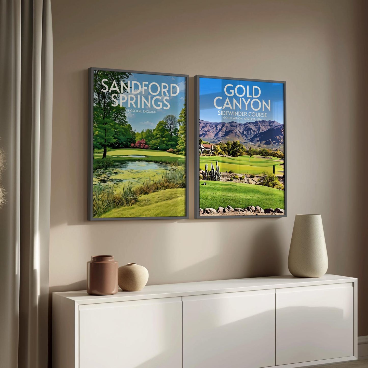 Gold Canyon Sidewinder Course Golf Course Poster Print Wall Art