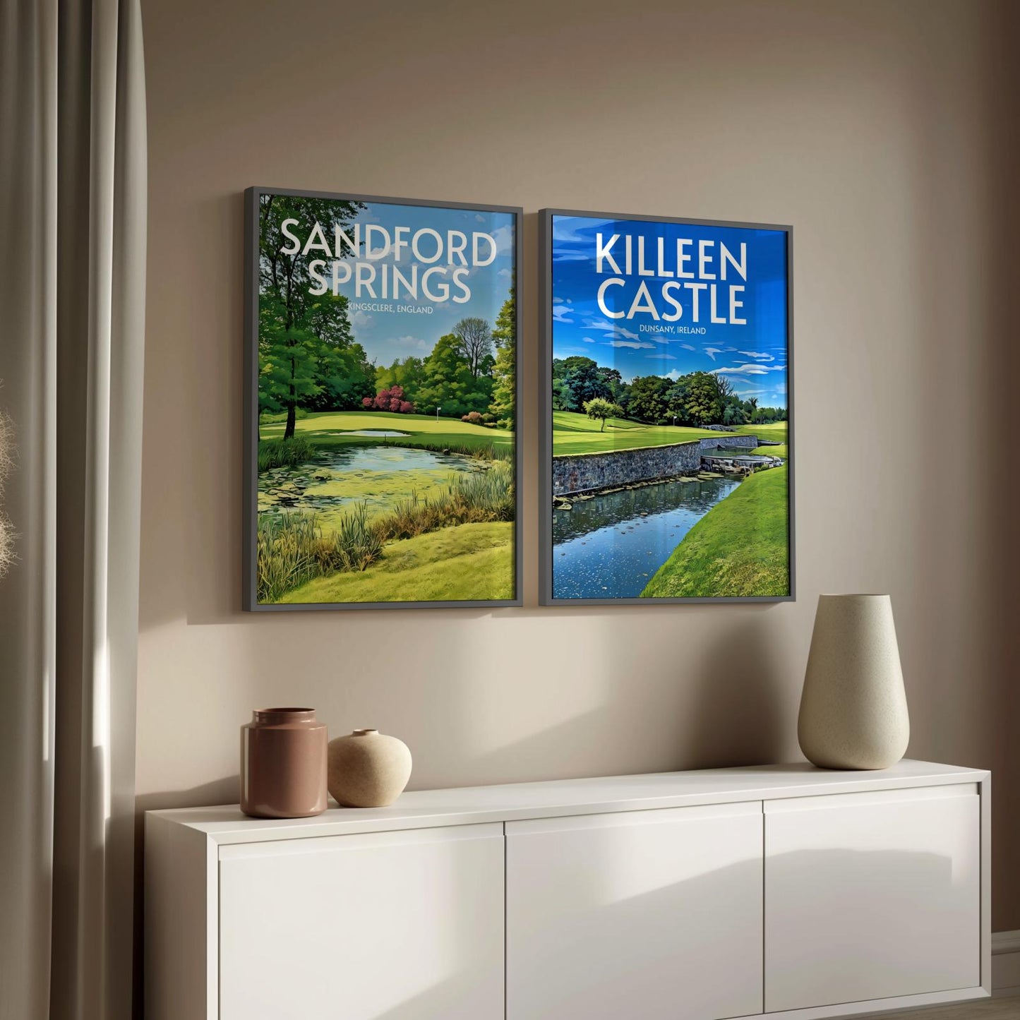 Kileen Castle Golf Course Poster Print Wall Art