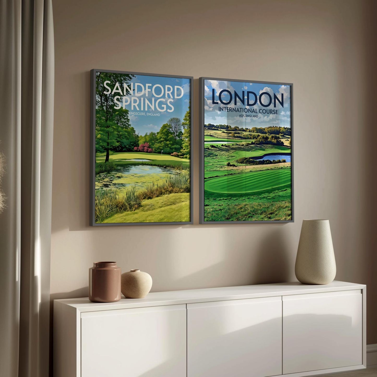 London Club International Golf Course Poster Print Wall Art
