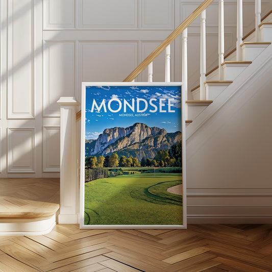Mondsee Golf Course Poster Print Wall Art
