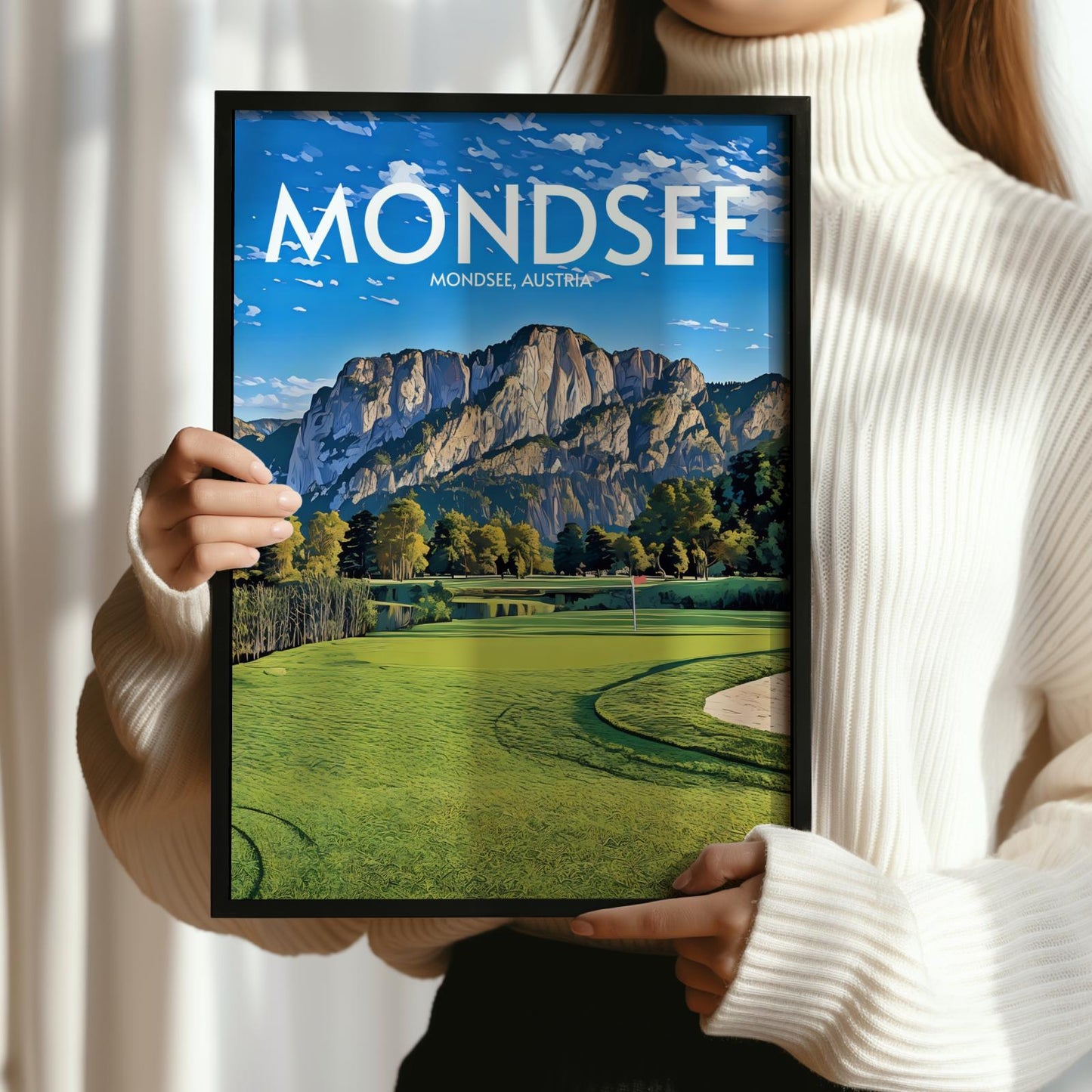 Mondsee Golf Course Poster Print Wall Art
