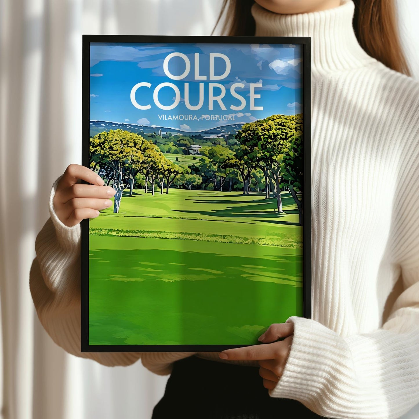 Old Course Vilamoura Golf Course Poster Print Wall Art