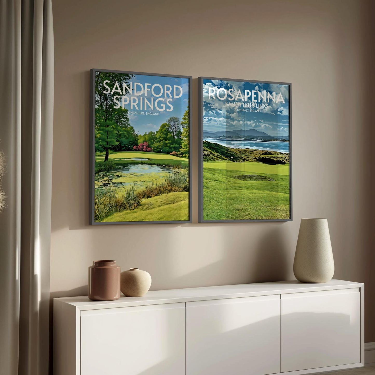 Rosapenna Sandy Hills Links Golf Course Poster Print Wall Art