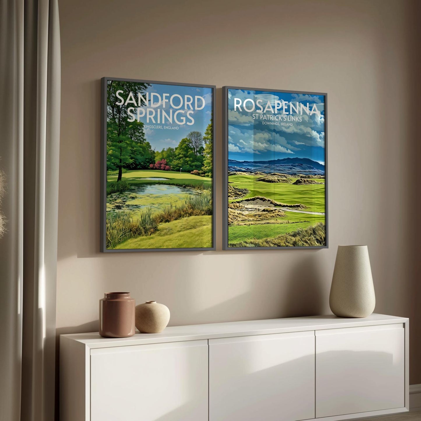 Rosapenna St Patrick's Links Golf Course Poster Print Wall Art