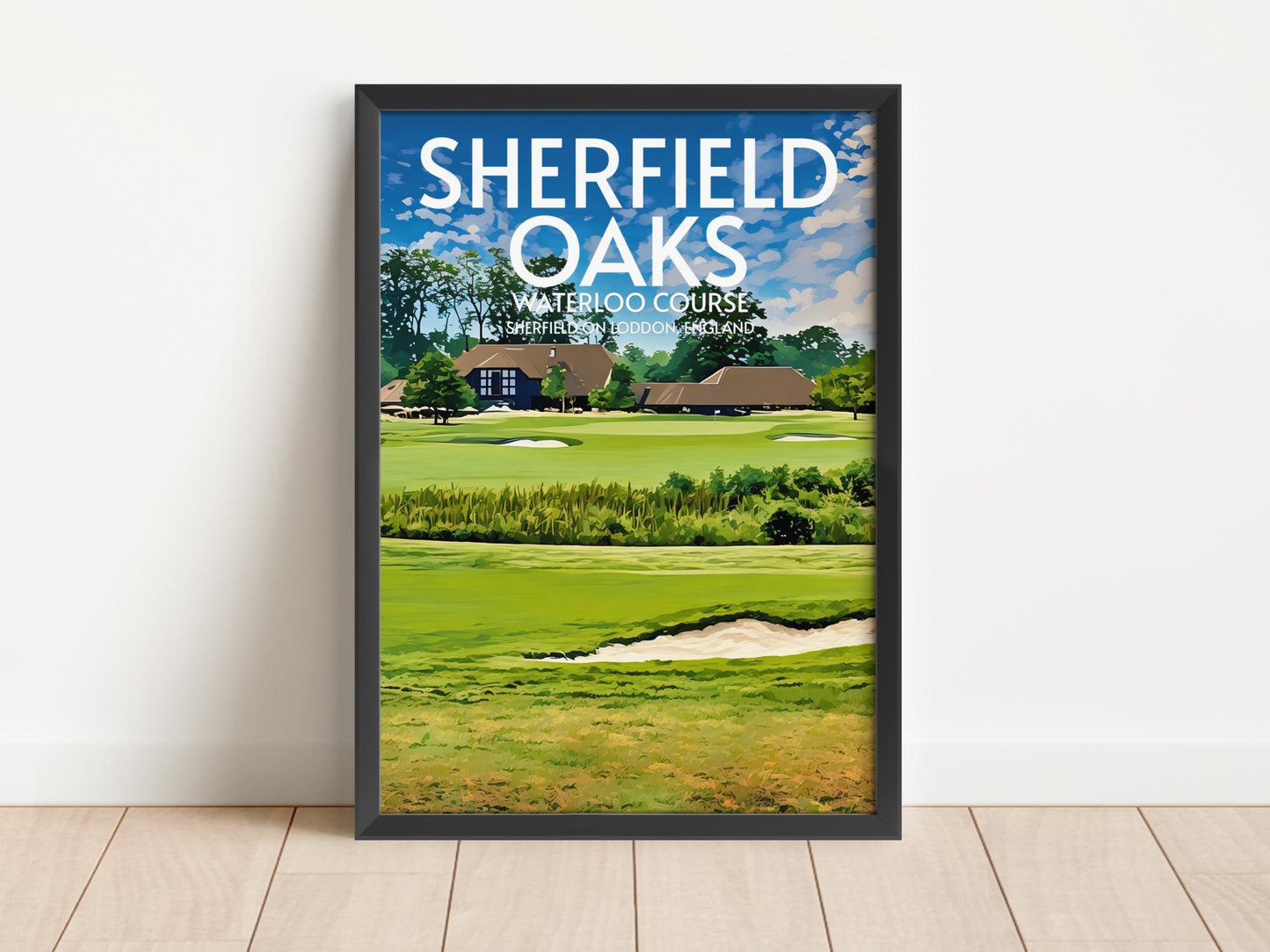 Sherfield Oaks Waterloo Course Golf Course Poster Print Wall Art