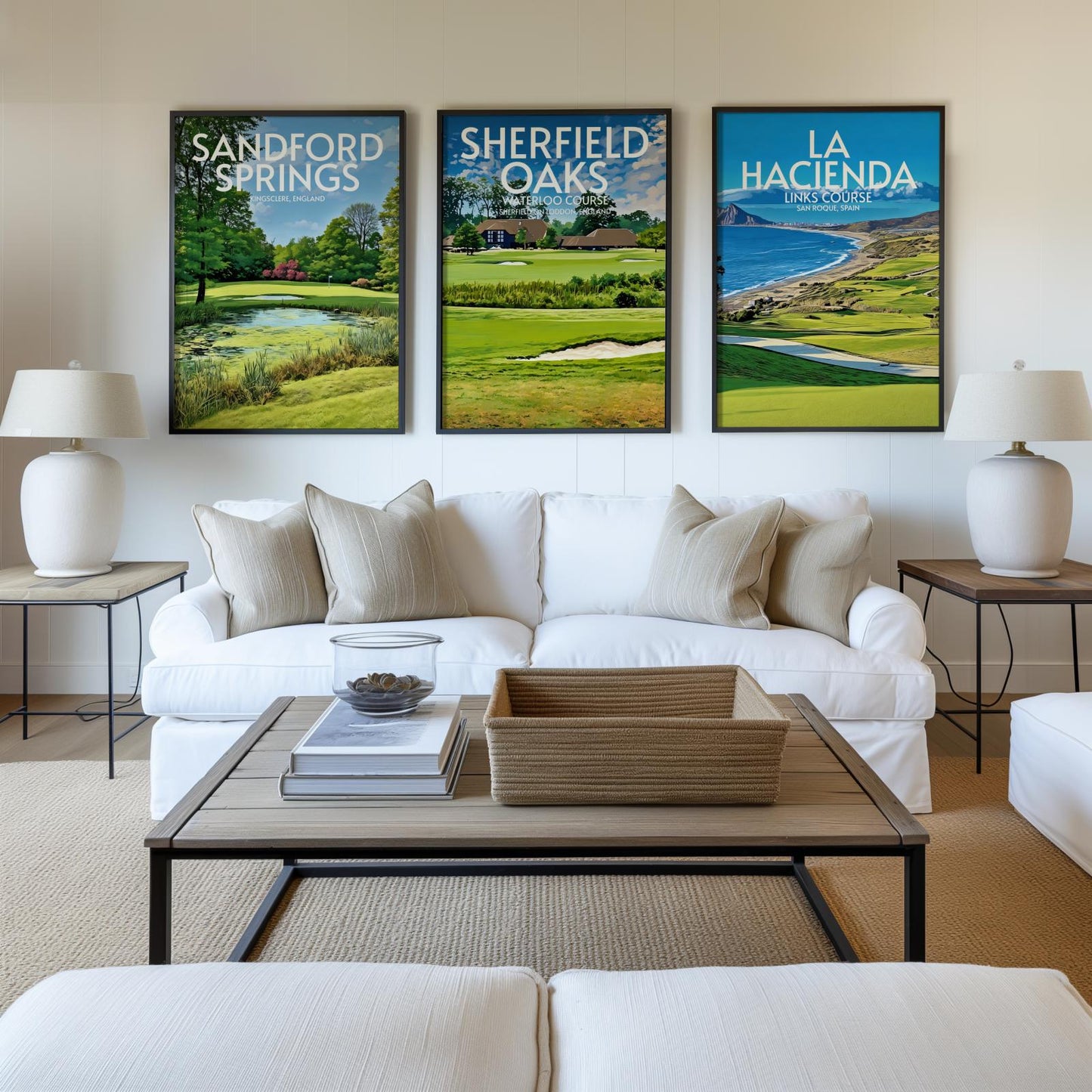 Sherfield Oaks Waterloo Course Golf Course Poster Print Wall Art