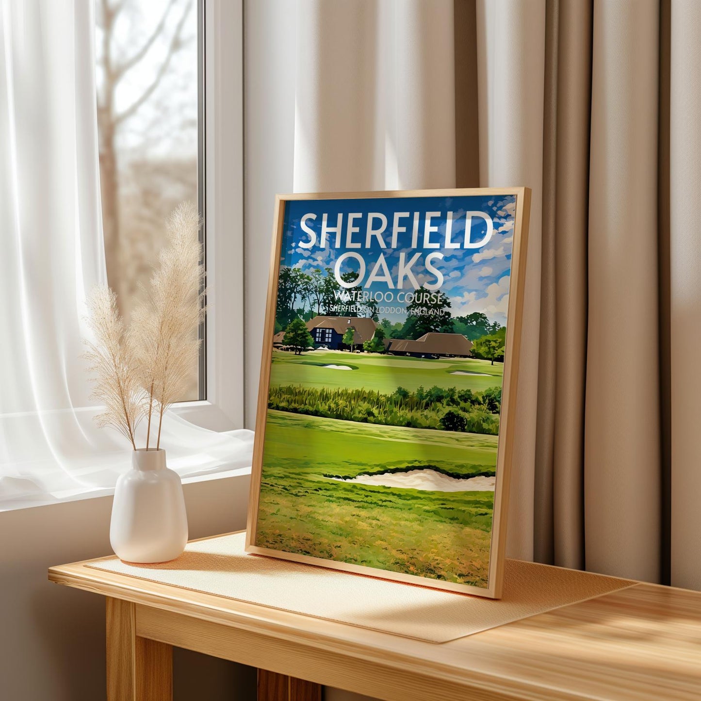 Sherfield Oaks Waterloo Course Golf Course Poster Print Wall Art