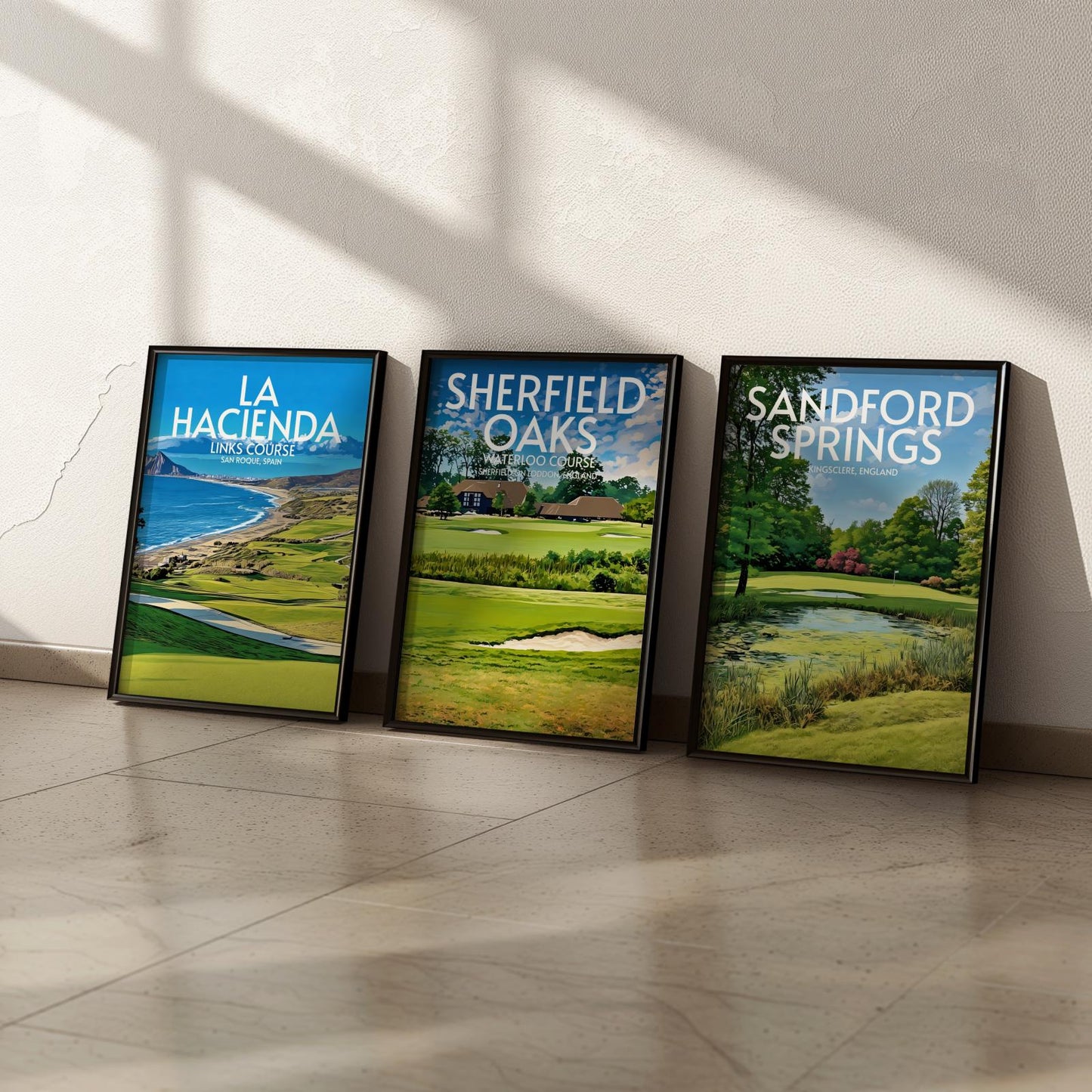 Sherfield Oaks Waterloo Course Golf Course Poster Print Wall Art
