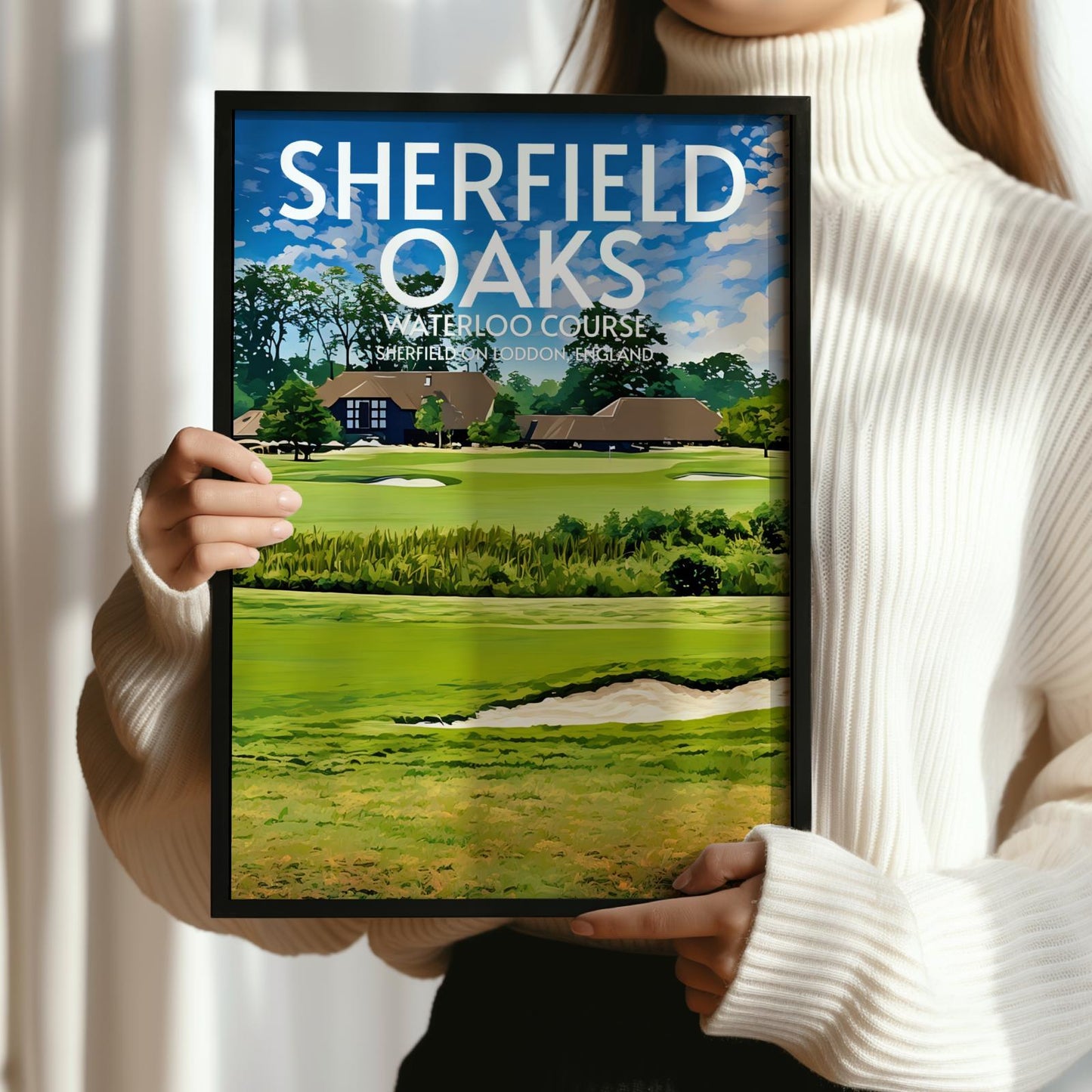 Sherfield Oaks Waterloo Course Golf Course Poster Print Wall Art