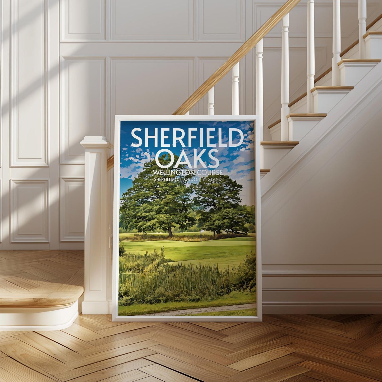 Sherfield Oaks Wellington Course Golf Course Poster Print Wall Art