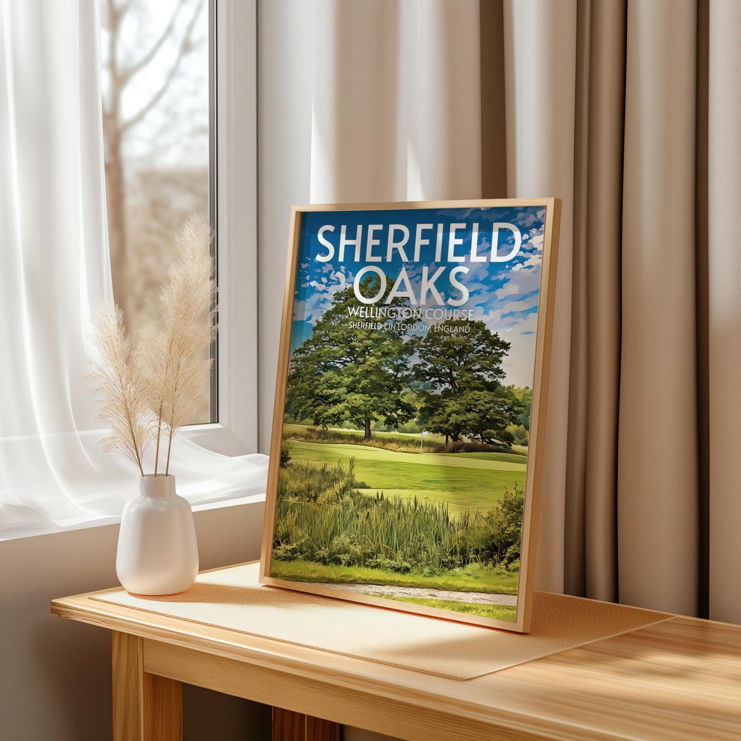 Sherfield Oaks Wellington Course Golf Course Poster Print Wall Art
