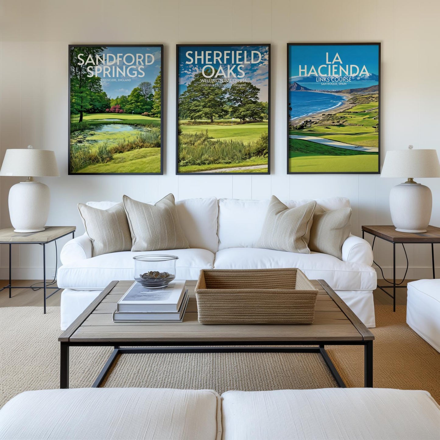 Sherfield Oaks Wellington Course Golf Course Poster Print Wall Art