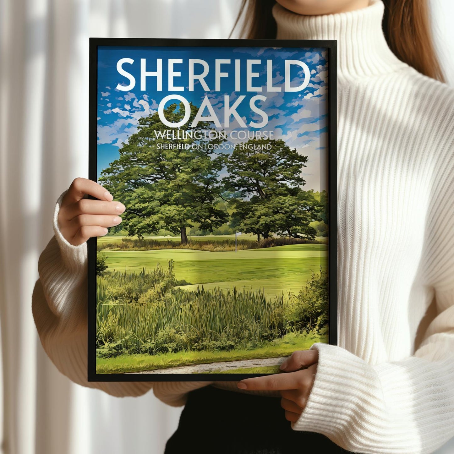 Sherfield Oaks Wellington Course Golf Course Poster Print Wall Art