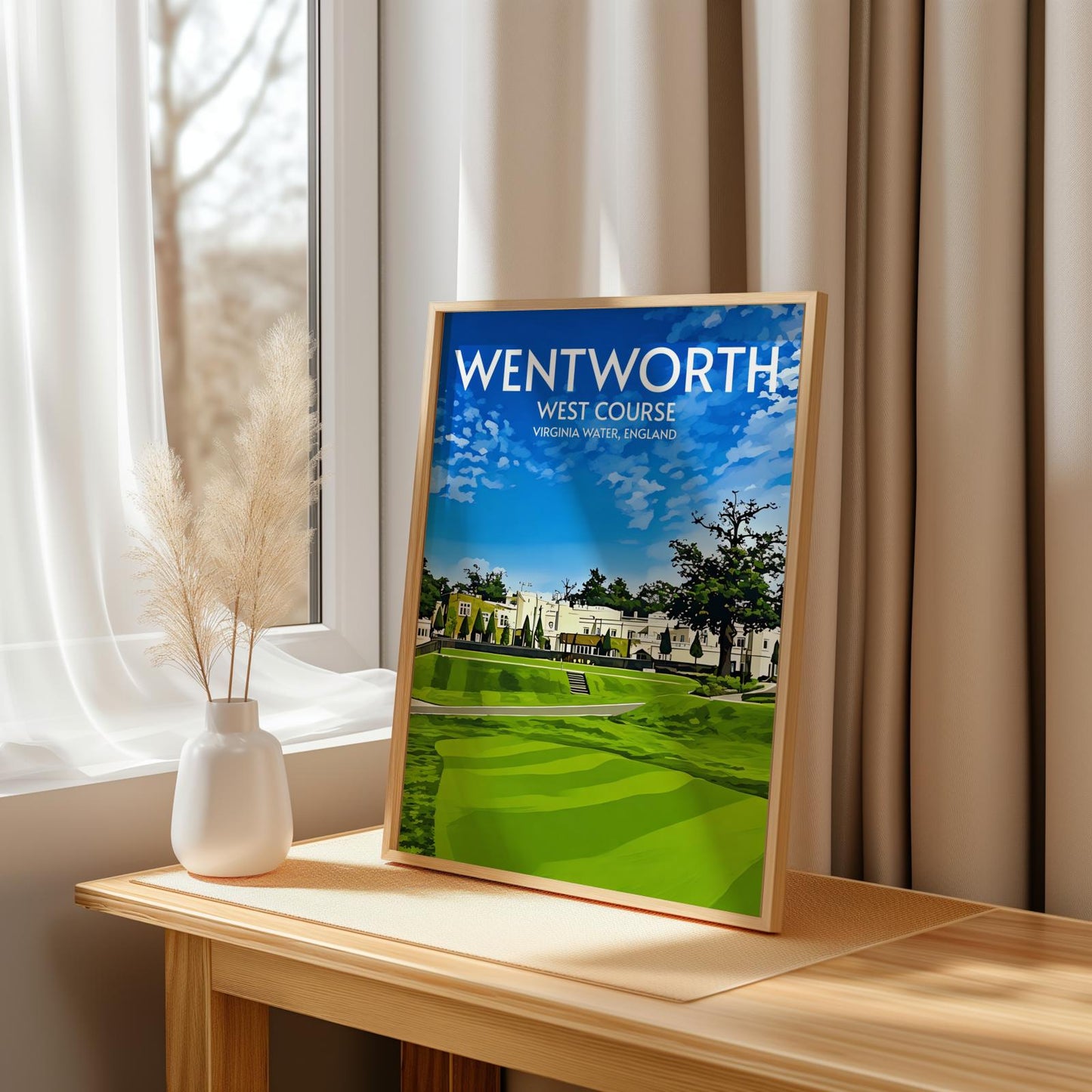 Wentworth West Course Golf Course Poster Print Wall Art