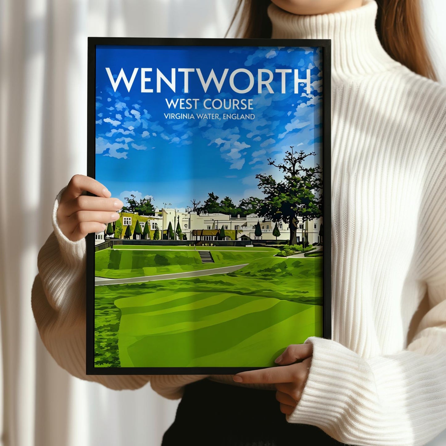 Wentworth West Course Golf Course Poster Print Wall Art