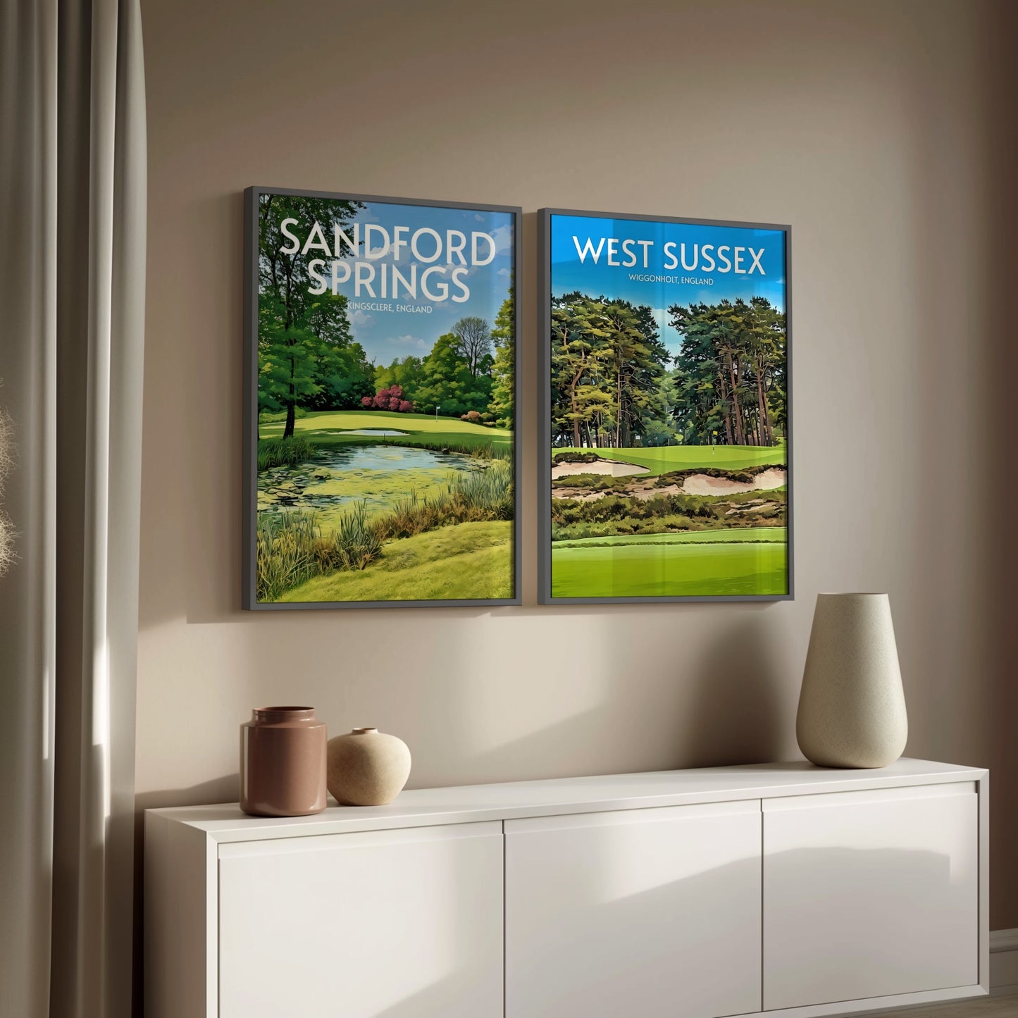 West Sussex Golf Course Print